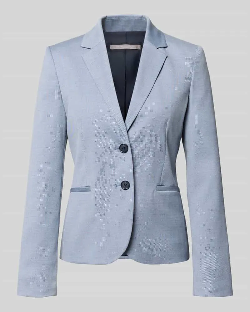 Christian Berg Slim Fit Blazer mit Eingrifftaschen und Reverskragen Hellblau