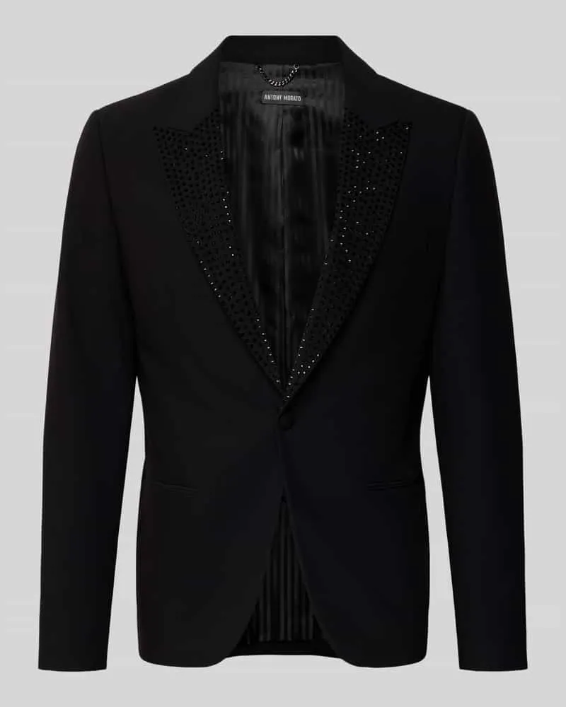 Antony Morato Slim Fit Sakko mit Ziersteinbesatz Modell 'VIVIENNE Black