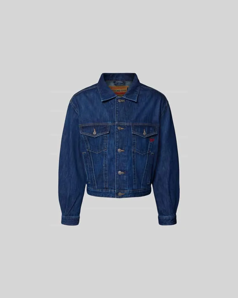 Diesel Jeansjacke mit Knopfleiste Marine