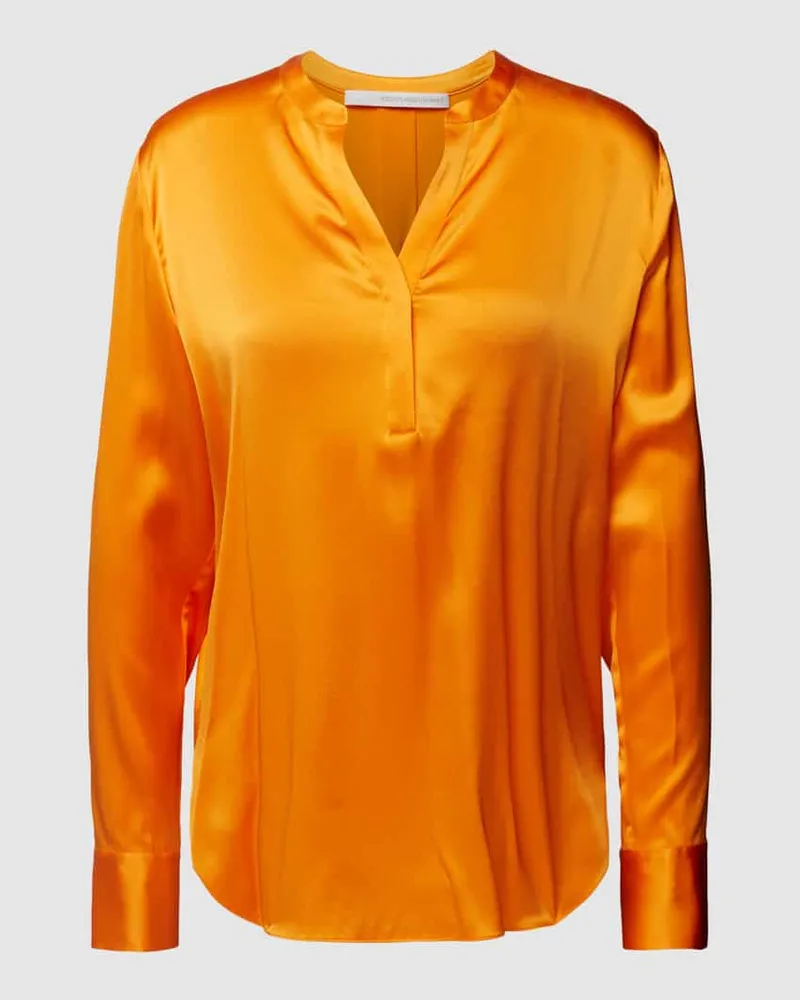 Herzen's Angelegenheit Seidenbluse mit V-Ausschnitt Orange