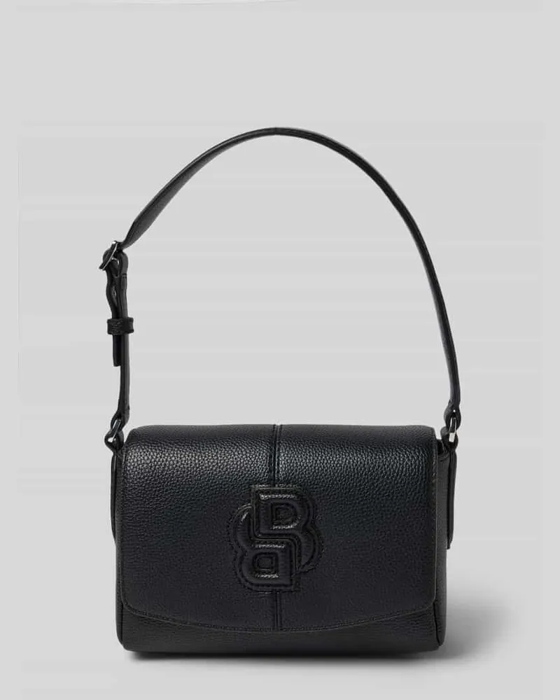 HUGO BOSS Schultertasche in genarbter Optik Black