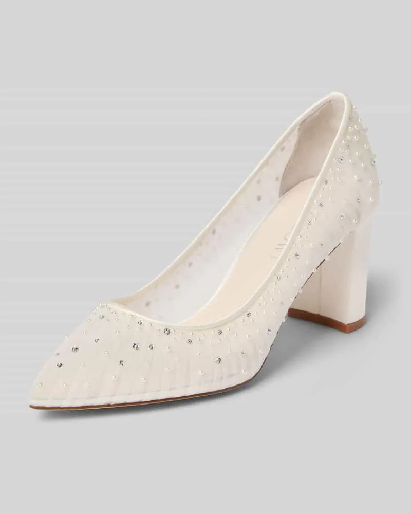 Rainbow Club Pumps mit Ziersteinbesatz Modell 'Lucia Offwhite