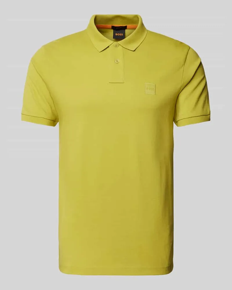 HUGO BOSS Poloshirt mit kurzer Knopfleiste Gruen