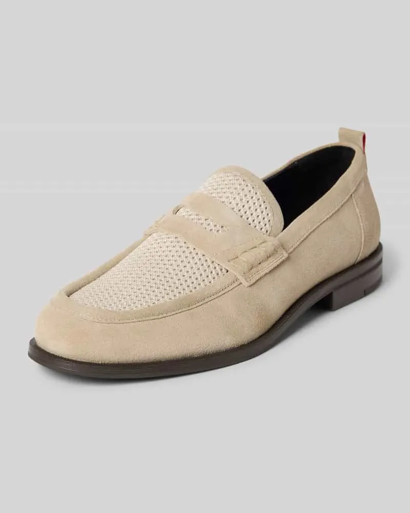 HUGO BOSS Loafer aus echtem Leder Beige