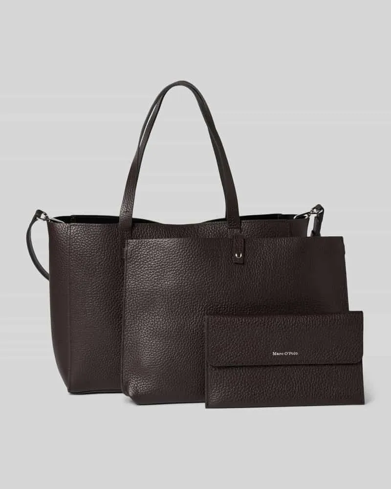 Marc O'Polo Shopper aus echtem Rindsleder Dunkelbraun