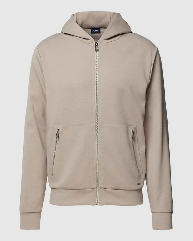 JOOP! Sweatjacke mit Reißverschlusstaschen Modell 'Tiberio Beige