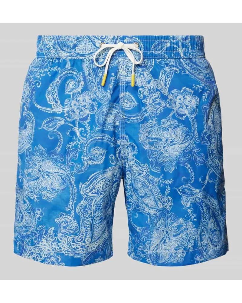 Hartford Regular Fit Badeshorts mit Gesäßtasche Blau