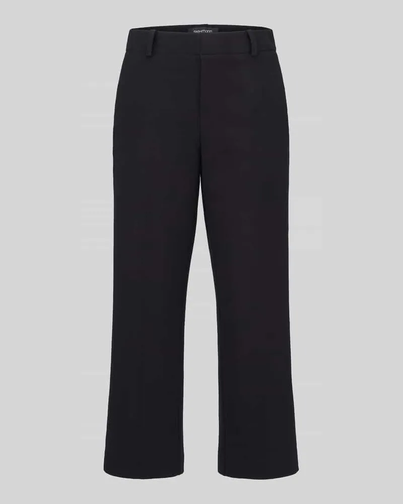 SteHmann Straight Fit Culotte aus Viskose-Mix Modell 'Fenja Black