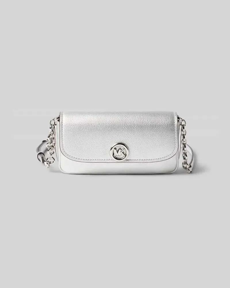 Michael Kors Clutch mit Label-Applikation Modell 'NOLITA Silber