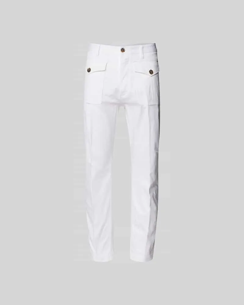 Dsquared2 Stoffhose mit Knopf- und Reißverschluss Weiss