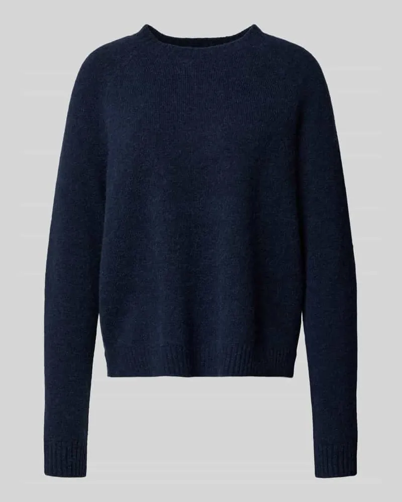 HUGO BOSS Regular Fit Strickpullover aus Alpaka-Mix Modell 'FEBISAN Marine
