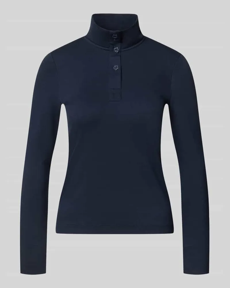 Marc Cain Slim Fit Longsleeve aus Baumwoll-Mix Marine