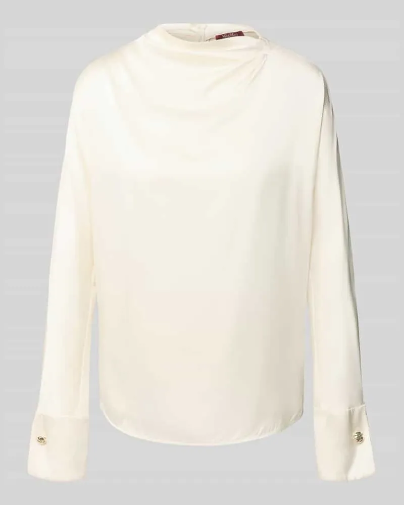 Max Mara Seidenbluse mit Manschettenknöpfen Weiss