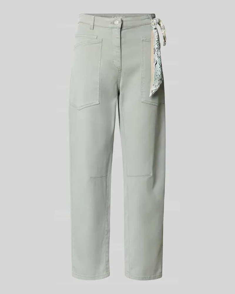Cambio Relaxed Fit Jeans aus Lyocell-Mix Hellgruen