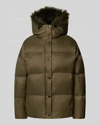 Yves Salomon Steppjacke mit Kapuze Khaki