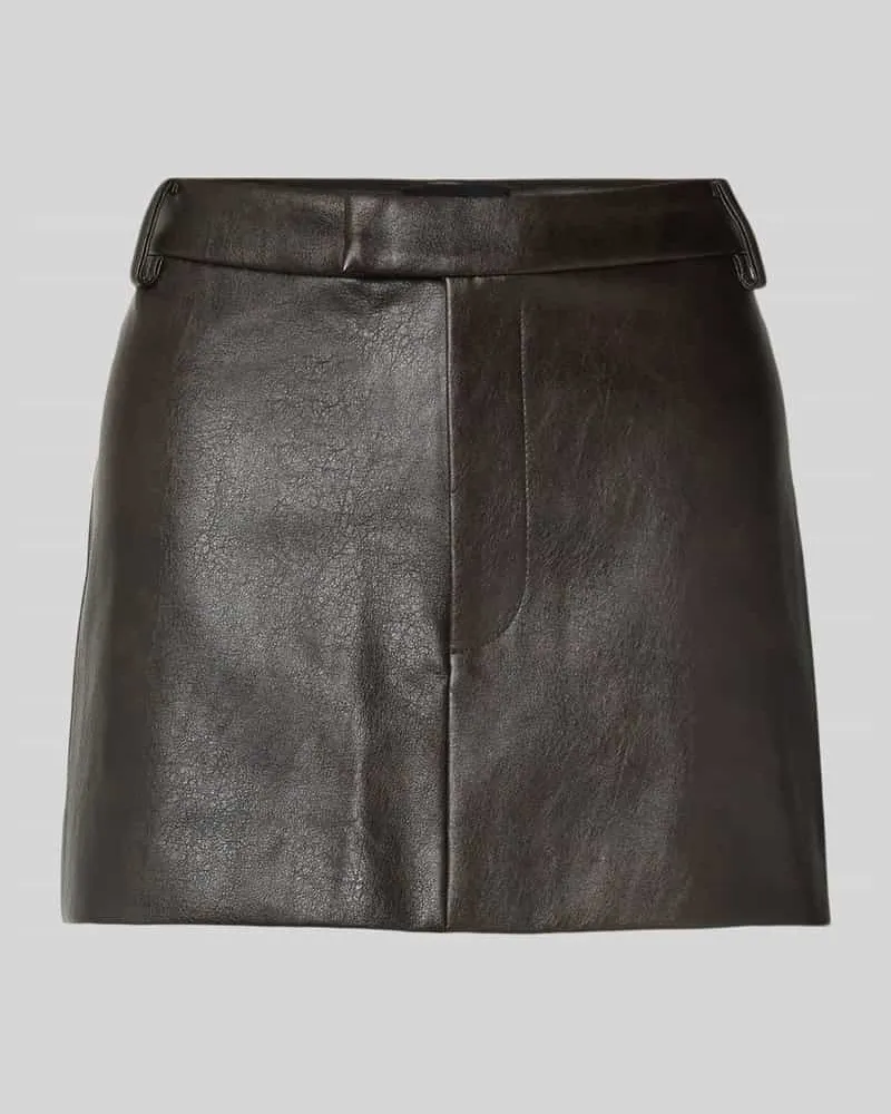 Bardot Minirock in Leder-Optik Modell 'MAIKA Dunkelbraun