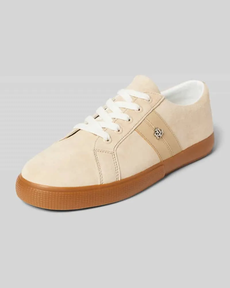 Ralph Lauren Sneaker mit Logo-Applikation Modell 'Adrienne Offwhite