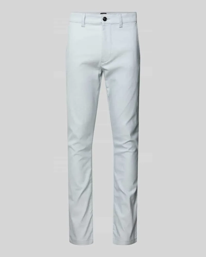 HUGO BOSS Slim Fit Chino aus Baumwoll-Mix mit Leinen und Viskose-Anteil Modell 'Chino-Slim-2 Hellblau