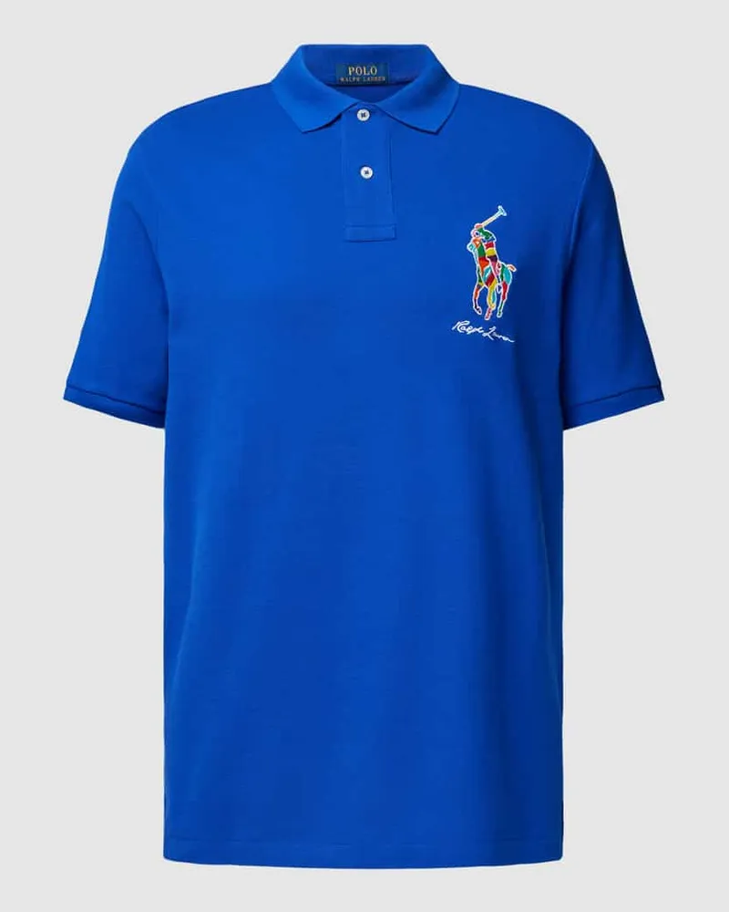 Ralph Lauren Classic Fit Poloshirt mit Label-Stitching Royal