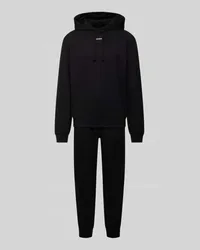 HUGO BOSS Set aus Hoodie und Sweatpants mit Logo-Print Modell 'DapoDayote Black