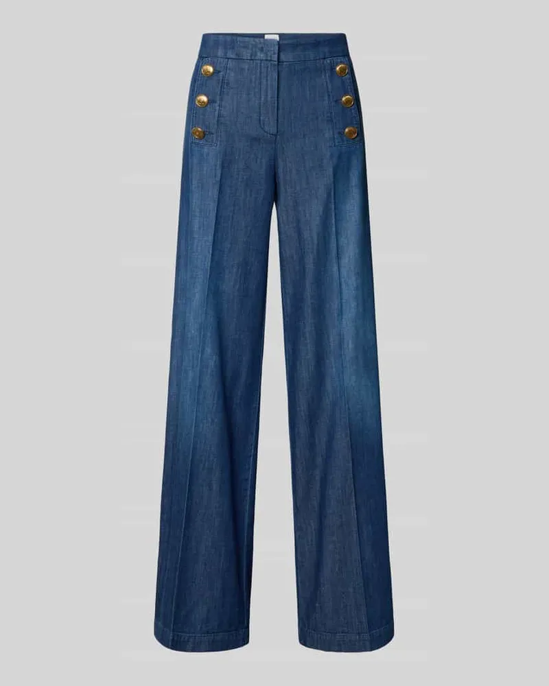 SEDUCTIVE  Wide Leg Jeans mit Knöpfen Modell 'BRIDGET Blau