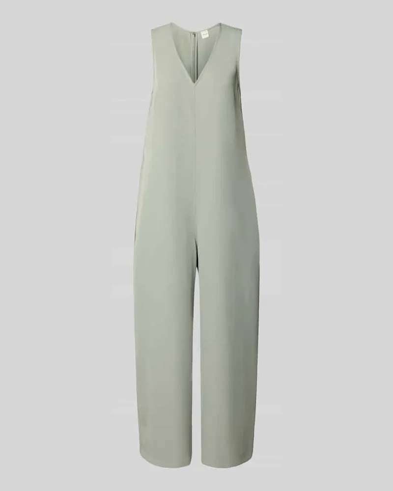 Calvin Klein Jumpsuit mit V-Ausschnitt Khaki