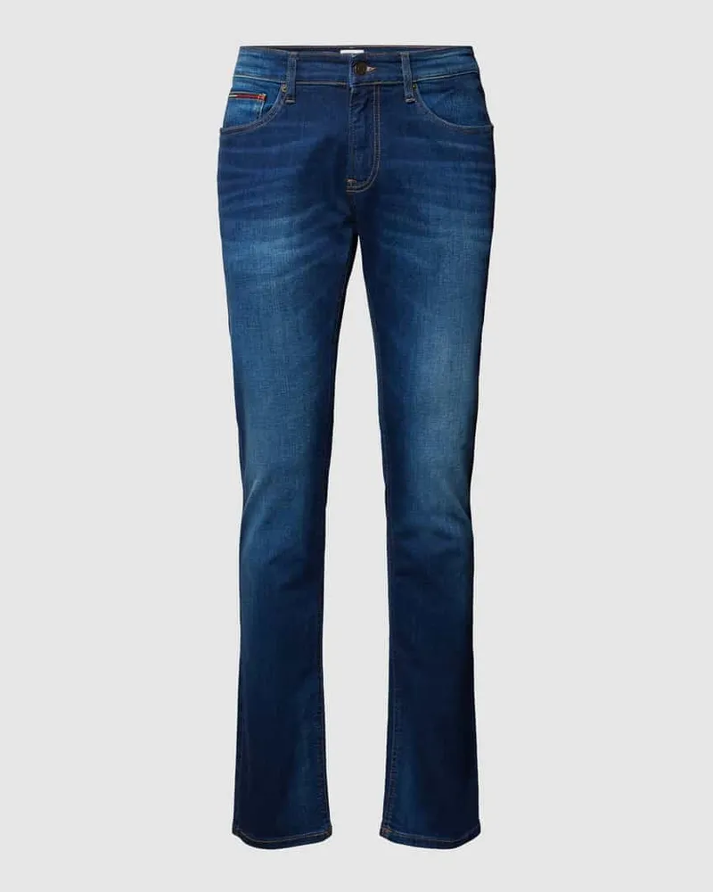 Tommy Hilfiger Slim Fit Jeans mit Label-Stitching Modell 'SCANTON Jeansblau