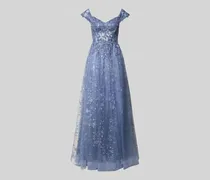 Maxikleid mit Stitchings und Pailletten