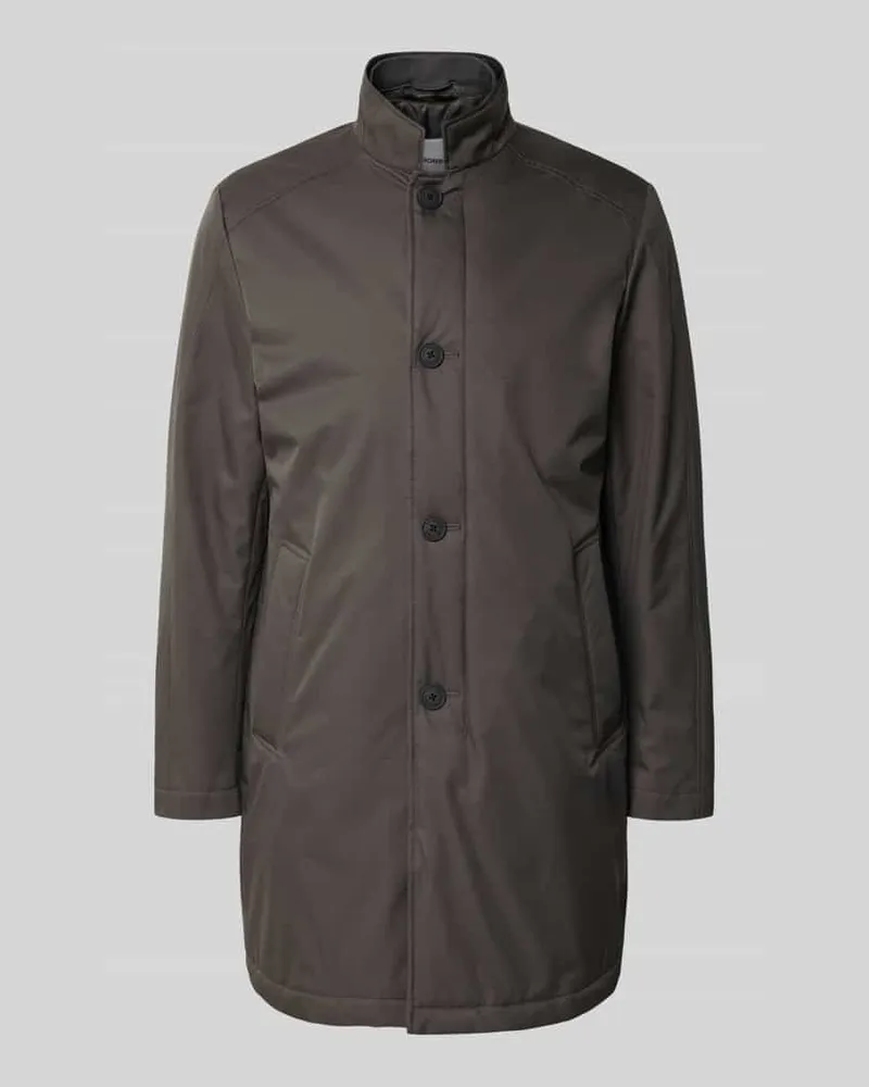 Roy Robson Nylon Coat mit Stehkragen und Eingrifftaschen Oliv