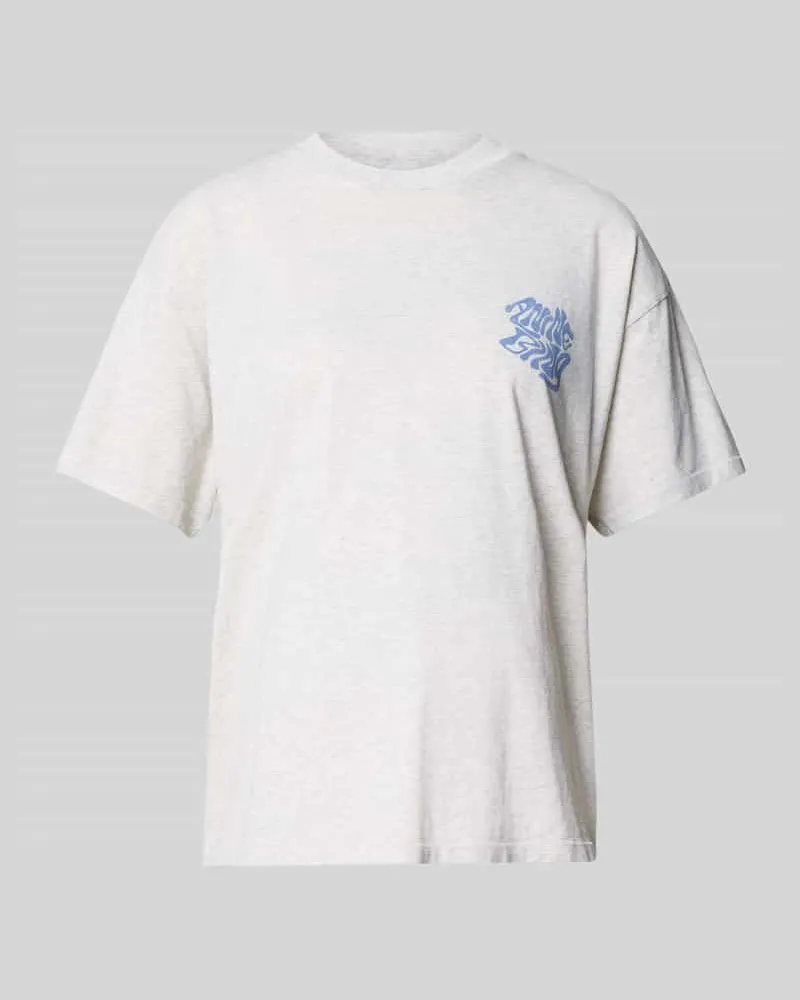 Anine Bing Oversized T-Shirt mit Logo-Print Mittelgrau