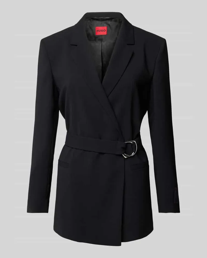 HUGO BOSS Blazer mit Taillengürtel Modell 'Apia Black