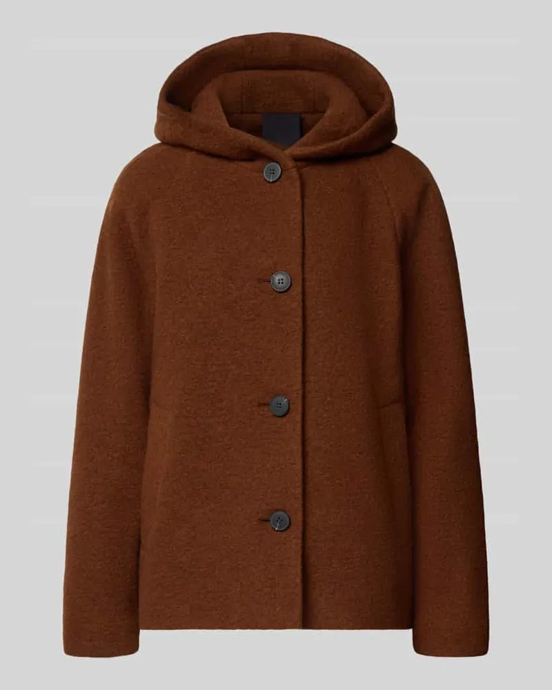 Fuchs Schmitt Regular Fit Jacke aus Woll-Mix mit Kapuze Hellbraun