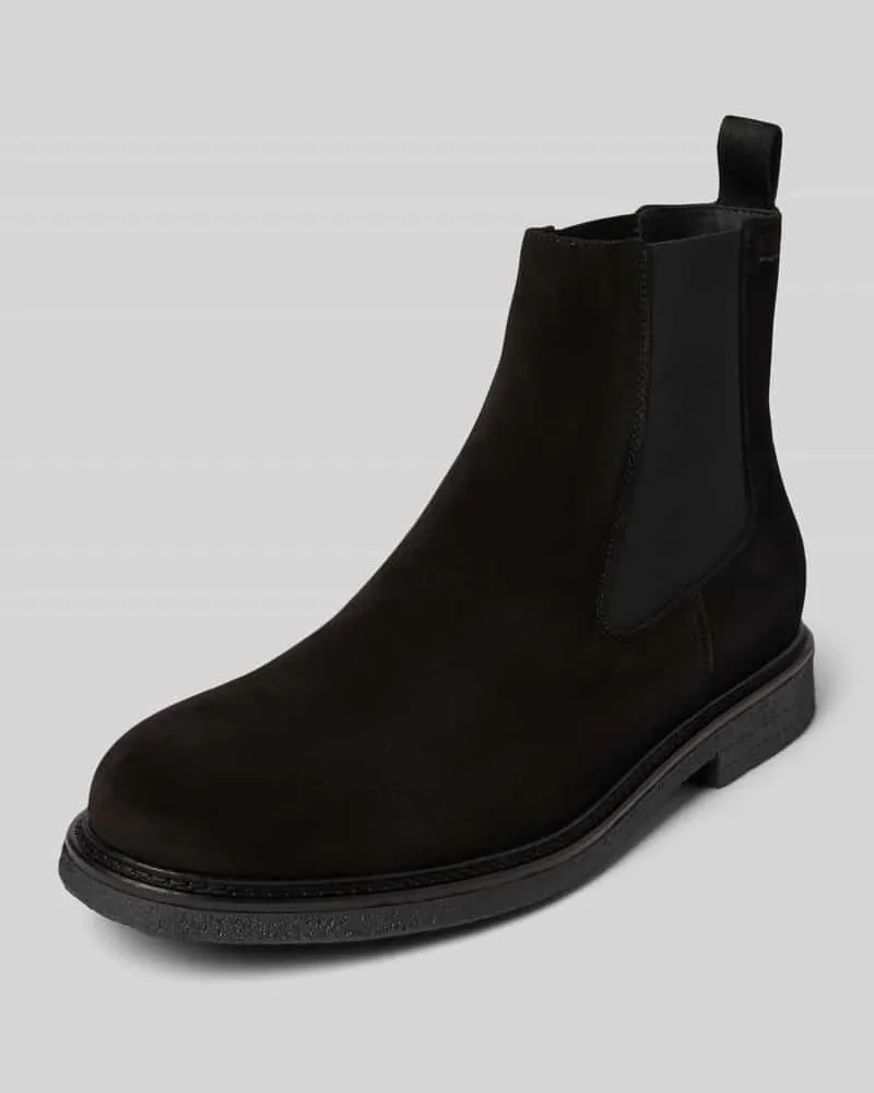 HUGO BOSS Chelsea Boots aus Veloursleder Modell 'KOPE_CHEB Black