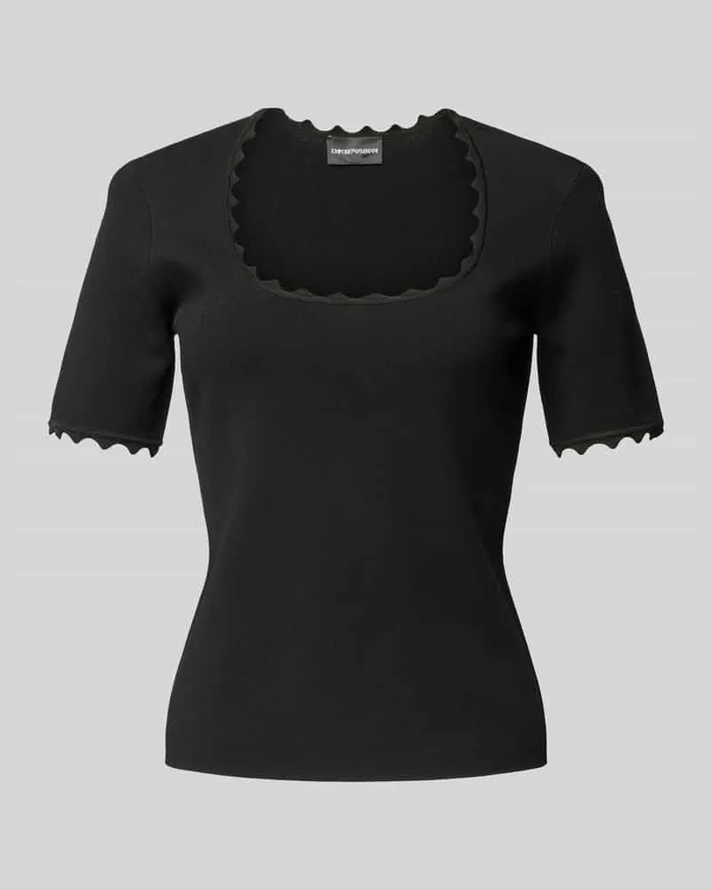 Emporio Armani T-Shirt mit Square-Neck-Ausschnitt Black