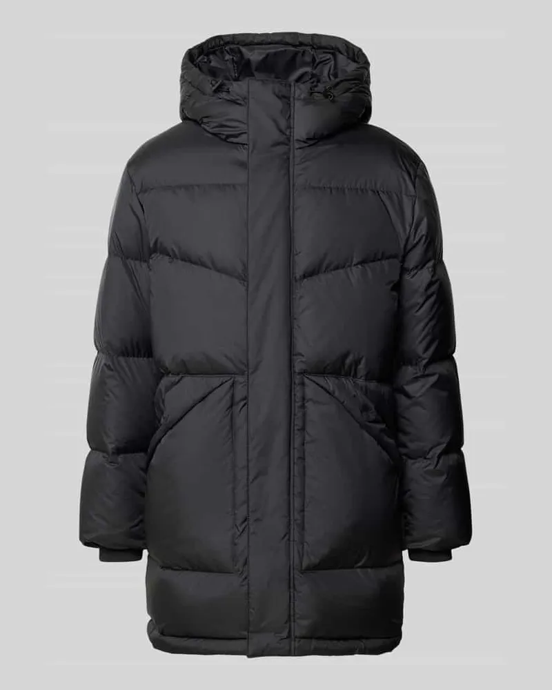 Marc O'Polo Regular Fit Steppmantel mit Kapuze Black