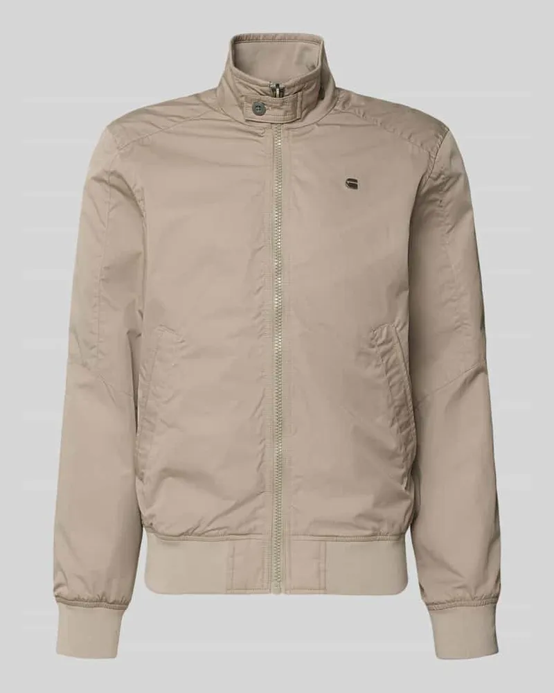 G-STAR RAW Jacke mit Stehkragen und Reißverschluss Sand