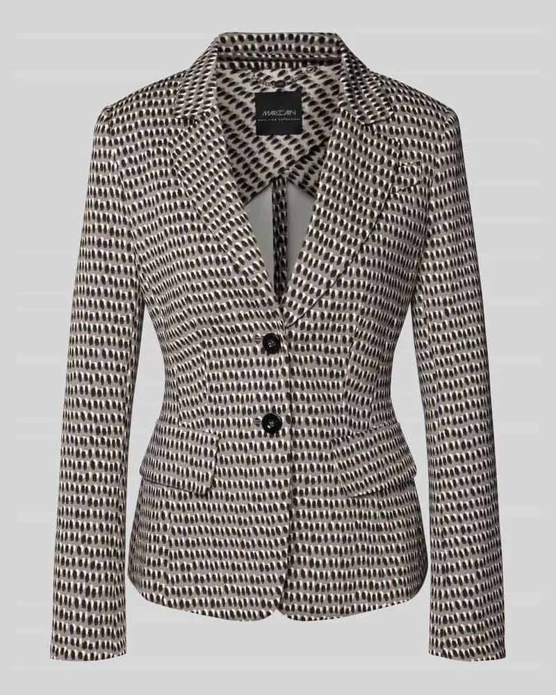 Marc Cain Slim Fit Blazer mit Reverskragen Mittelgrau