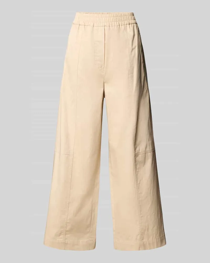 Max Mara Wide Leg Hose mit elastischem Bund Modell 'MILVA Sand