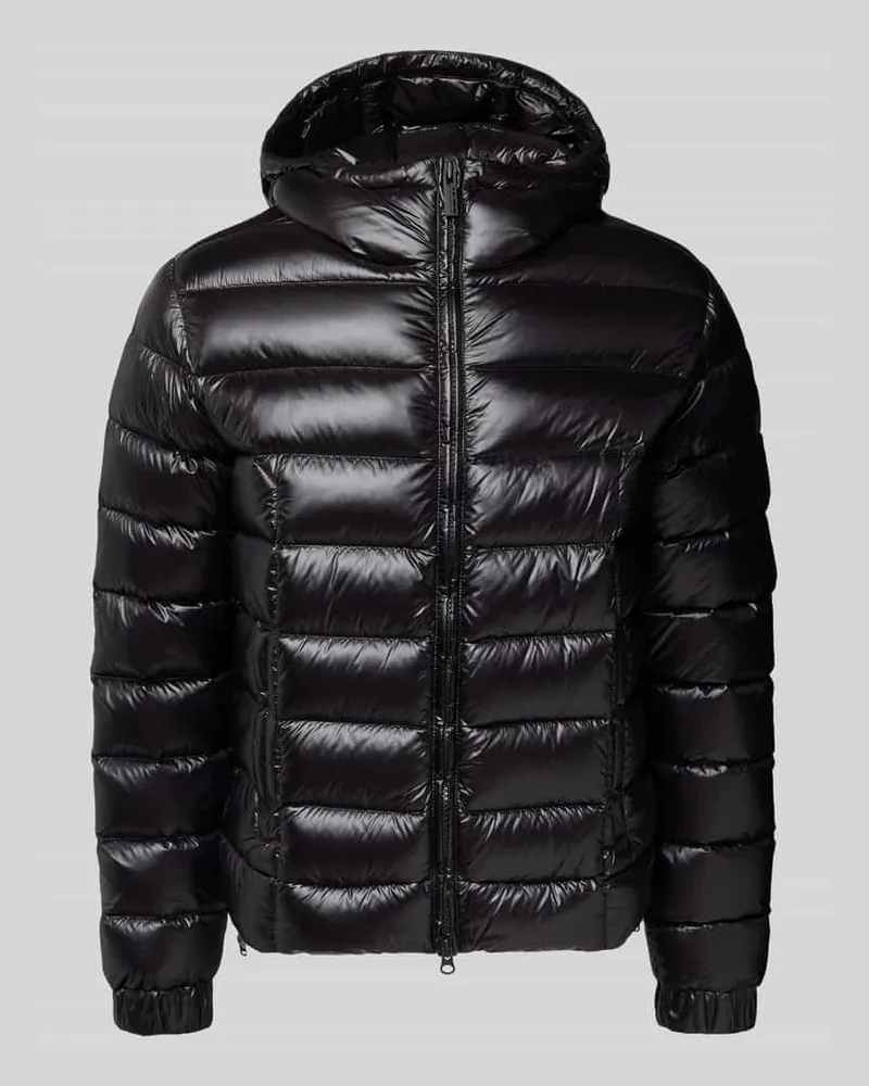 Colmar Daunenjacke mit Kapuze und Zweiwege-Reißverschluss Black