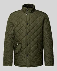 Barbour Steppjacke mit Stehkragen Oliv