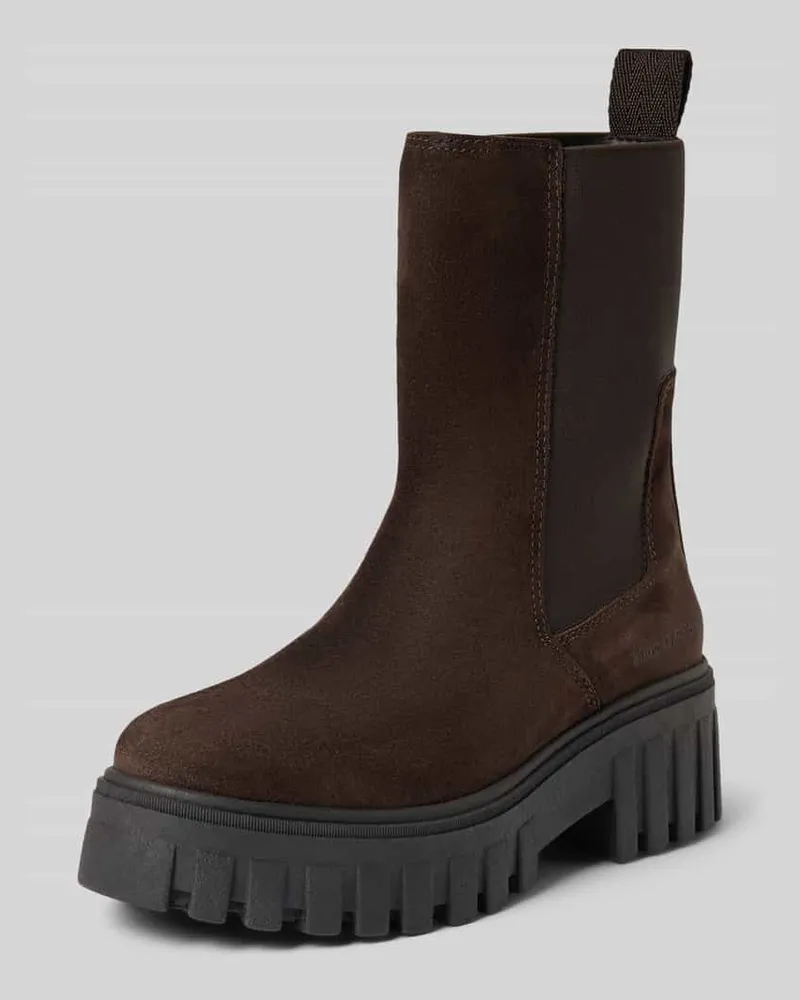 Marc O'Polo Chelseas aus echtem Rindsleder Modell 'Valva 5 Dunkelbraun