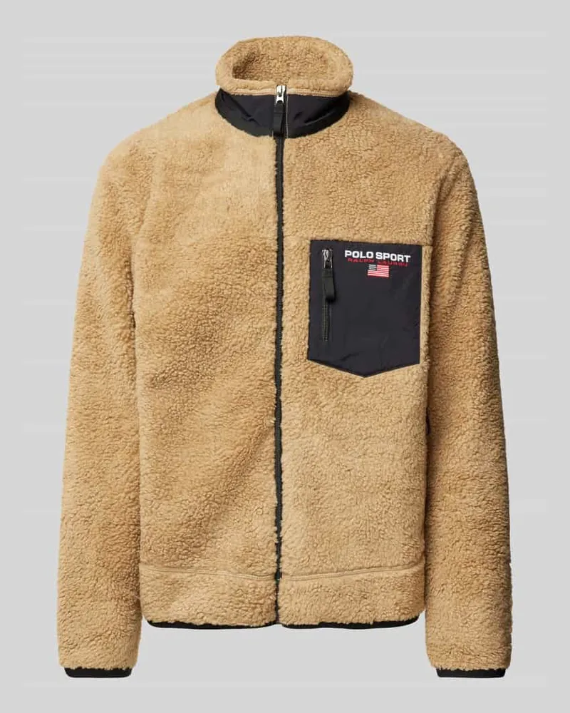 Ralph Lauren Sweatjacke aus Teddyfell Khaki