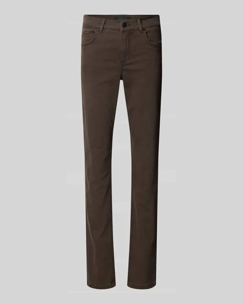 ANGELS  Slim Fit Jeans im 5-Pocket-Design Modell 'CICI Schoko