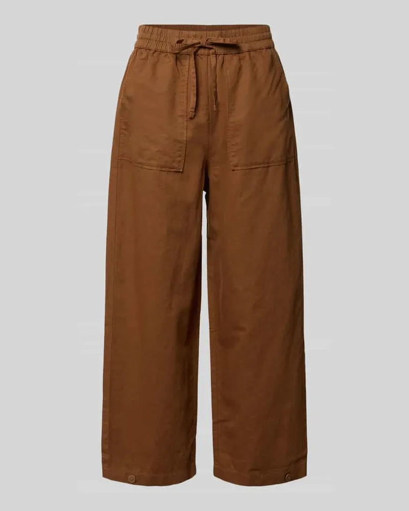 Marc O'Polo Regular Fit Leinenhose aus Leinen-Baumwolle-Mix Mittelbraun