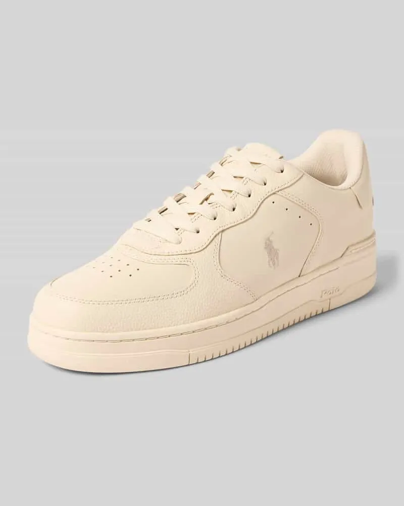 Ralph Lauren Sneaker aus echtem Leder mit Logo-Stitching Modell 'Masters Offwhite