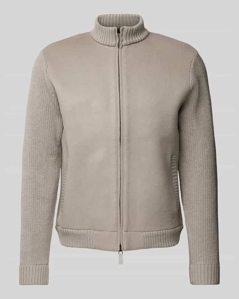 Emporio Armani Strickjacke mit Reißverschluss Graphit
