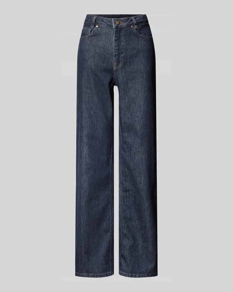 My Essential Wardrobe Straight Fit Jeans Modell 'Karli Dunkelblau