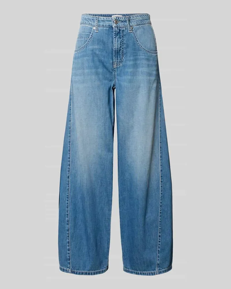 Cambio Barrel Fit Jeans aus reiner Baumwolle Modell 'ORLA Jeansblau