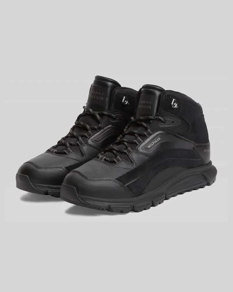 Tommy Hilfiger Boots aus echtem Rindsleder Black