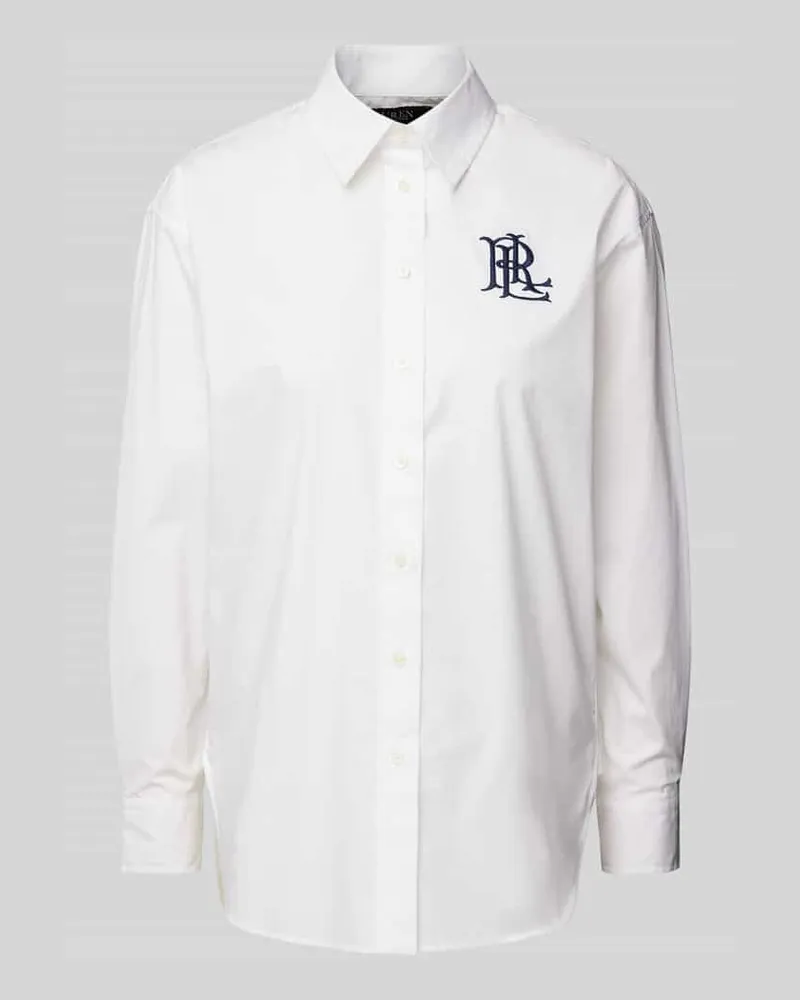 Ralph Lauren Hemdbluse mit Label-Stitching Weiss